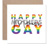 Cute Mothers Day Card for LGBT - Happy Mothers Gay - Happy Mothers Day Card from Son Daughter, 145mm LGBTQ Greeting Cards