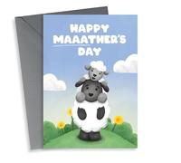 Cute Mother's Day Card for Mum - Welsh Mothers - Ma - Funny Illustrated Sheep