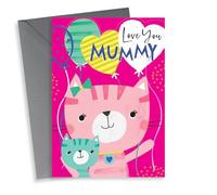 Cute Mothers Day Card - Love You Mummy - Cats