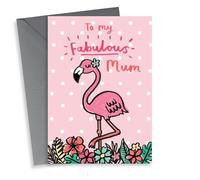 Cute Mothers Day Card - Mum - Flamingo - To My Fabulous Mum
