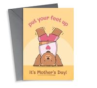 Cute Mother's Day Card - Put your feet up - Mummy Bear