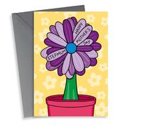 Cute Mother's Day Card - Step Mum - Flower Pot