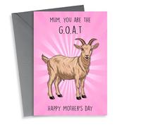 Cute Mother's Day Card - You Are The G.O.A.T - Goat