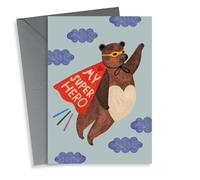 Cute Mother's Day/Father's Day Card - My Super Hero - Bear