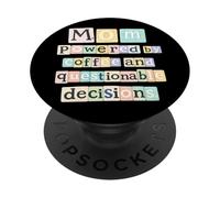 Cute Mothers Day Powered By Coffee Questionable Decisions PopSockets Adhesive PopGrip