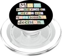 Cute Mothers Day Powered By Coffee Questionable Decisions PopSockets PopGrip for MagSafe