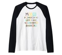 Cute Mothers Day Powered By Coffee Questionable Decisions Raglan Baseball Tee