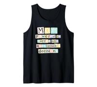 Cute Mothers Day Powered By Coffee Questionable Decisions Tank Top