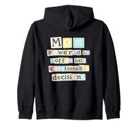 Cute Mothers Day Powered By Coffee Questionable Decisions Zip Hoodie