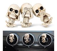 Cute Mothers Gift Sugar Skull Car Truck Air Fresheners Vent Clips Cool Car Scent Freshener Decorations Things Goth Automotive Accessories Interior Mens Mother's Day Decor Gifts for Women Men Teens