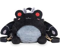 Cute Mothman Plush Bag - 9" Fuzzy Kawaii Backpack & Crossbody Purse - Stuffed Animal Handbag