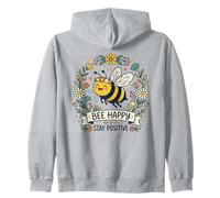 Cute Motivational Bee Quotes For Women Positive Affirmation Zip Hoodie