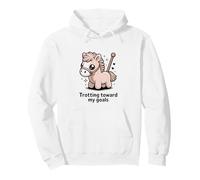 Cute Motivational Pony Trotting Toward My Goals Pullover Hoodie