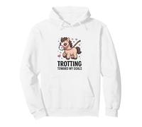 Cute Motivational Pony Trotting Toward My Goals Pullover Hoodie