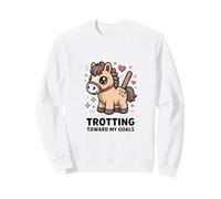 Cute Motivational Pony Trotting Toward My Goals Sweatshirt
