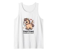 Cute Motivational Pony Trotting Toward My Goals Tank Top