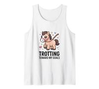 Cute Motivational Pony Trotting Toward My Goals Tank Top
