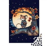 Cute Mouse 1000-Piece Puzzle for Adults, 52x38cm/1000pcs; Smooth White Card with Reduced Dust; to Return to Whenever Time Permits