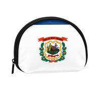 Cute Mouse Coin Purse - Coin Pouch Mini Change Purse for Coins, Keys, Lipstick and Essentials with Zipper Closure, West Virginia Flag, One Size, Fashion