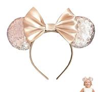Cute Mouse Ears Headband With Bow, Headbands for Women's Hair, Rat Ears Hair Band Hairbands Women Role Playing Party Accessories Suitable for Children and Women Birthday Party Decorations