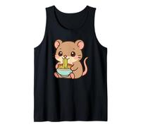 Cute Mouse Eating Noodles Cartoon Kawaii Tank Top