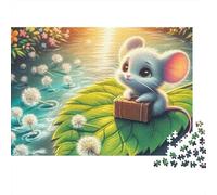 Cute Mouse Journey 1000pc Thick Cardboard Jigsaw Puzzle for Stress Relief Seekers Christmas Gathering Home Decor Home Leisure Time Social Icebreaker 52x38cm/1000pcs