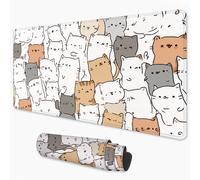 Cute Mouse Mat 600x400 mm Large Mouse Pad Cat Office Accessories Waterproof Desk Mat with Non-Slip Rubber Base, Smooth Surface to Improve Precision and Speed, Gaming Mousepad for Home, Office 3Y-355