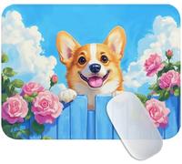 Cute Mouse Mat for Office and Gaming, Dog Mouse Pad Small 20 x 15 cm, Non-Slip & Sweat-Resistant & Quiet Glide & Washable, Perfect for Desktop/Laptop, for Gamers, Students or Office M3-918