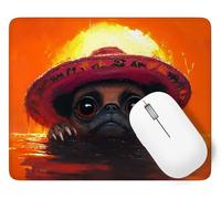 Cute Mouse Mat, Small Mouse Pad Animal Waterproof Gaming Mousepad, Mini Desk Mat 25 x 21 cm with Anti-Slip Base, Stitched Edges Mousepad, Keyboard, Mousemats for Desk, Office, Gifts for Women p1j-656