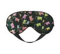 Cute Mouse Printing Rest Sleep Eye Mask, Soft Eye Mask for Home & Camping, Blocks Light, Comfortable for Most Users