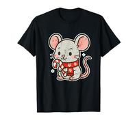 Cute Mouse with Candy Cane T-Shirt