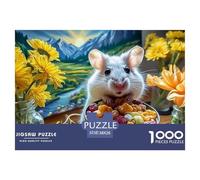 Cute Mouse with Snacks Jigsaws Suitable for Decompression And Wall Decor 1000 Piece Puzzle Challenge Toy Gifts for Adults And Kids 38x26cm/1000pcs