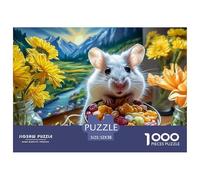 Cute Mouse with Snacks Jigsaws Suitable for Decompression And Wall Decor 1000 Piece Puzzle Fit Together Perfectly for Adults And Kids 52x38cm/1000pcs