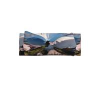 Cute Mt. Fuji in early spring Print Baby Bow Headband â€“ Soft & Stretchy Nylon Headbands, Delicate Princess Hair Accessories