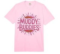 Cute Muddy Buddies Mud Run Trail Mudder Squad Pink Mudding Comfort Colors Adult Heavyweight T-Shirt
