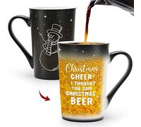 Cute Mugs Christmas Coffee Mug, Tea Cup, Milk Cup Espresso Cup, Heat Changing Mug 12oz, Snowman Beer Mugs, Best Christmas Gifts for Boyfriend Girlfriend Women Men Kid.