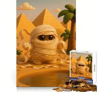 Cute Mummy Character in Desert Landscape Jigsaw Puzzle for Adults 1000 Pieces Serene Game DownTime Game Pattern Build Xmas Gift (38x52cm)