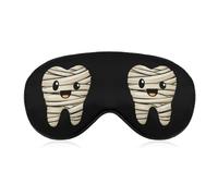 Cute Mummy Tooth Dentist Halloween Dentistry Sleep Mask Eye Cover for Sleeping Men Women Light Blocking Travel Blindfold