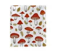 Cute Mushroom Big Replaceable Book Cover, Reusable PU Leather Book Protector, Suitable for 9.8" x 11" Notebooks