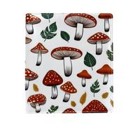Cute Mushroom Big Replaceable Book Cover, Reusable PU Leather Book Protector, Suitable for 9.8" x 11" Notebooks