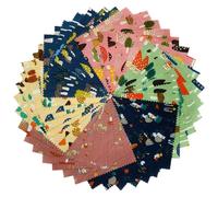 Cute Mushroom Charm Packs for Quilting 5 Inch for Baby, Precut Quilting Fabric Squares for Crafts, Cotton Fabric 5" Squares Charm Pack Quilting Fabric Material for Sewing (42Pcs) SZRUIZFZ