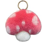 Cute Mushroom Keychain Funny Keyring Plush Mushroom Pendant Key Chains Kawaii Bag Charm Ornaments Car Keyring Pendant for Purse Handbag