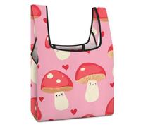 Cute Mushroom Lightweight Foldable Shopping Bag Large Reusable Grocery Bags Eco Tote Handbag