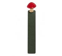Cute Mushroom PU Leather Bookmark, Green