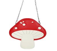 Cute Mushroom Shaped rossbody Bag -Red PU Botany Crossbody Bag with Shoulder Strap - Unique Small Shoulder Handbag for Women & Girls