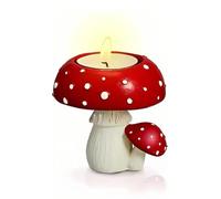 Cute Mushroom Tealight Candle Holders,Resin Mushroom Taper Candle Holders,Mushroom Candlesticks Decoration Table Centerpiece Votive Candles Wedding Party Decor