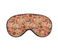 Cute Mushrooms and Leaves Pattern Eye Sleep Mask,Super Soft Eye Masks with Adjustable Strap,Ultimate Sleeping Aid,Blindfold,Relax & Relieve Your Fatigue,Puffy Eyes