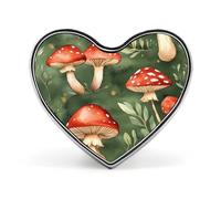 Cute Mushrooms Brooch Pins Heart Badge Button Tie Lapel Backpack Pin Decoration for Women Men
