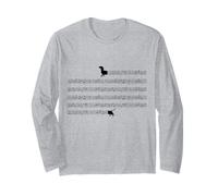 Cute Music Dachshund Weiner dog music notes art Long Sleeve T-Shirt