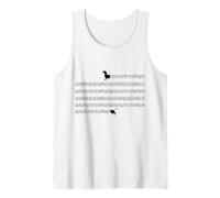 Cute Music Dachshund Weiner dog music notes art Tank Top